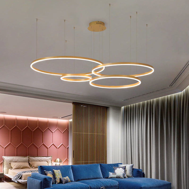 Arisha – Lampada a sospensione LED ad anelli – dettaglio 9