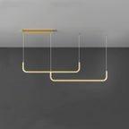 Arisha Moderne LED Lampade a Sospensione Lineare Doppia Cornice