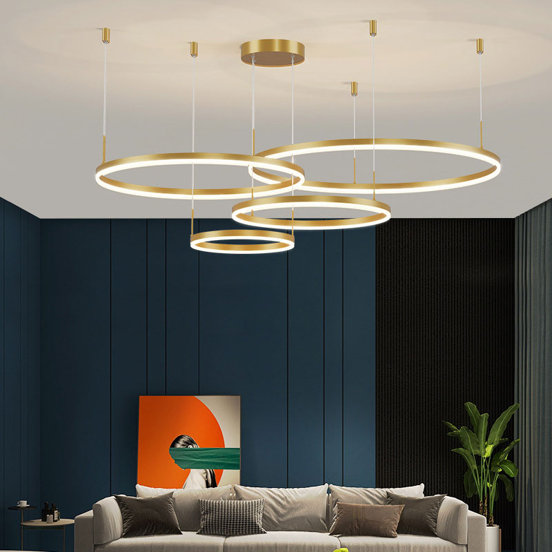 Arisha – Lampada a sospensione LED ad anelli – dettaglio 15