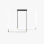 Arisha Moderne LED Lampade a Sospensione Lineare Doppia Cornice
