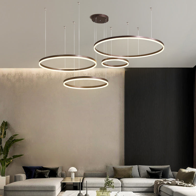 Arisha – Lampada a sospensione LED ad anelli – dettaglio 10