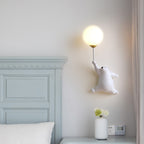 Aria Design LED Applique da Parete Lettura Pallone d'Orso Bianco/Blu Camera da letto/Studio/Soggiorno