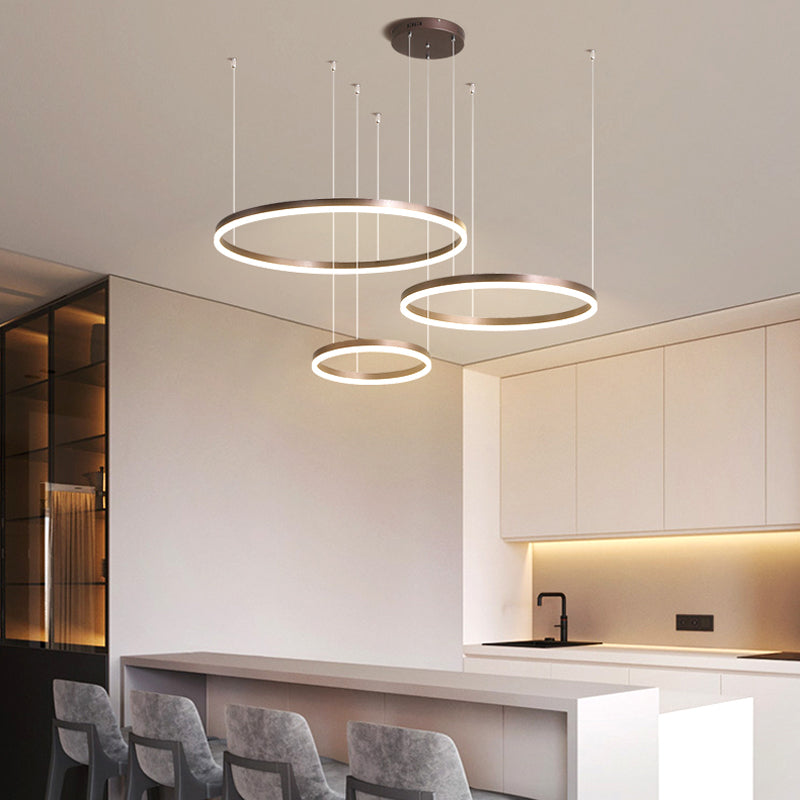 Arisha – Lampada a sospensione LED ad anelli – dettaglio 12