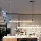 Arisha Moderne LED Lampade a Sospensione Lineare Doppia Cornice