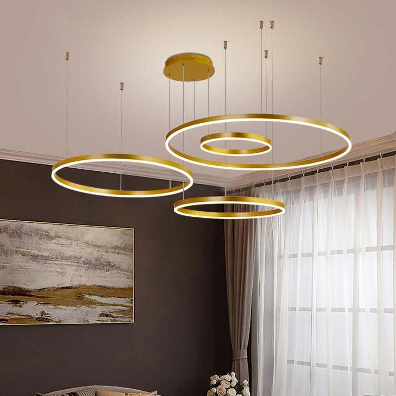 Arisha – Lampada a sospensione LED ad anelli – dettaglio 7