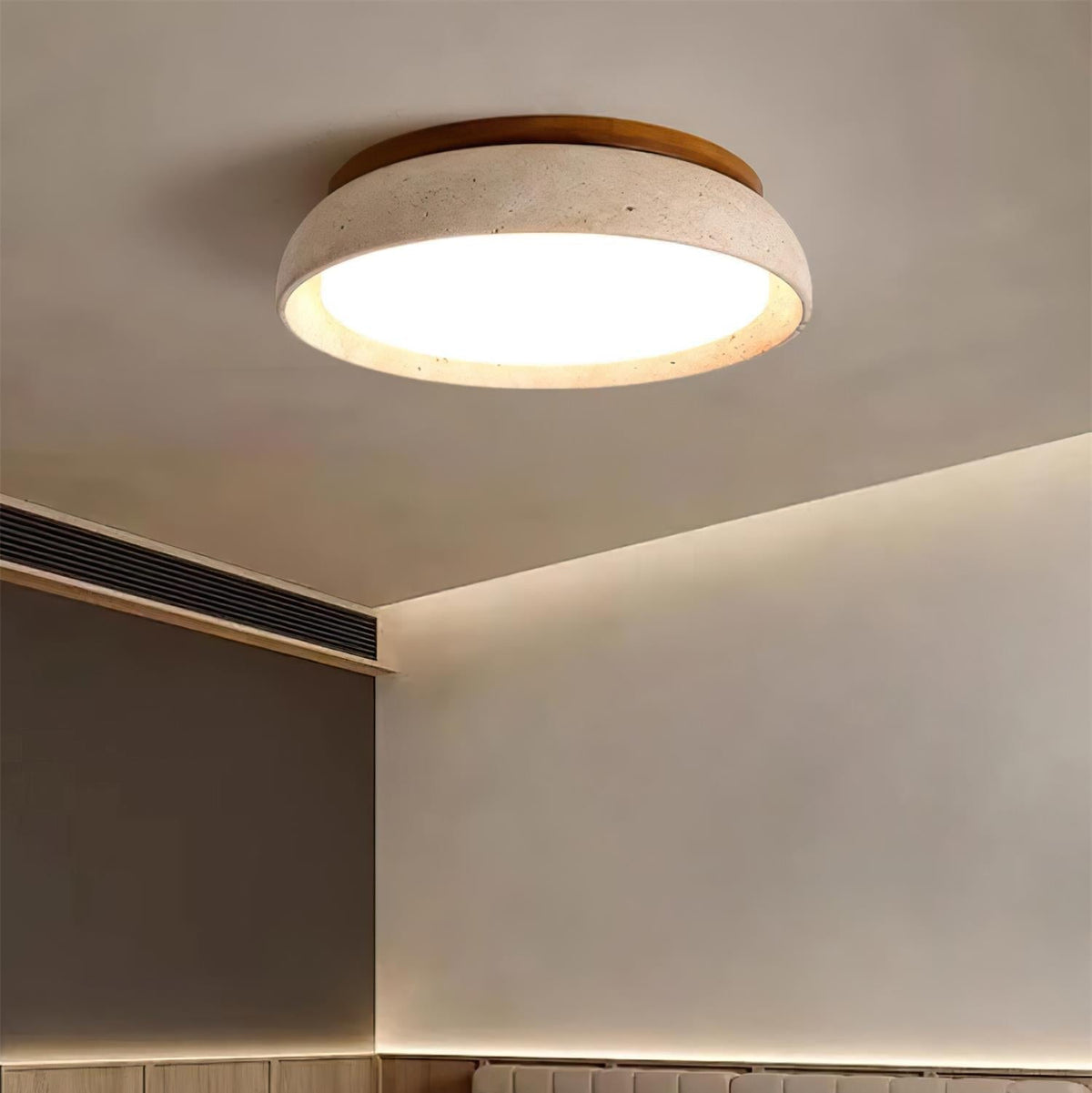 Ritta – Plafoniera LED in travertino – dettaglio 5