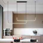 Arisha Moderne LED Lampade a Sospensione Lineare Doppia Cornice