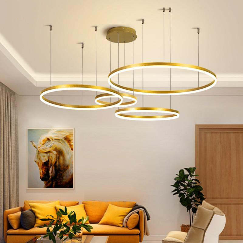 Arisha – Lampada a sospensione LED ad anelli – dettaglio 8