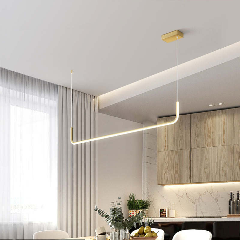 Arisha Moderne LED Lampade a Sospensione Lineare Doppia Cornice